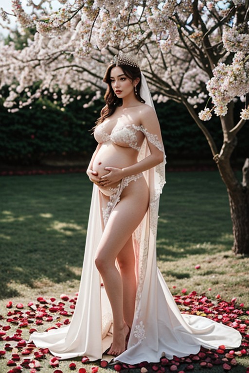 Caught In Flowering Vines, Wedding, Standing AI Porn