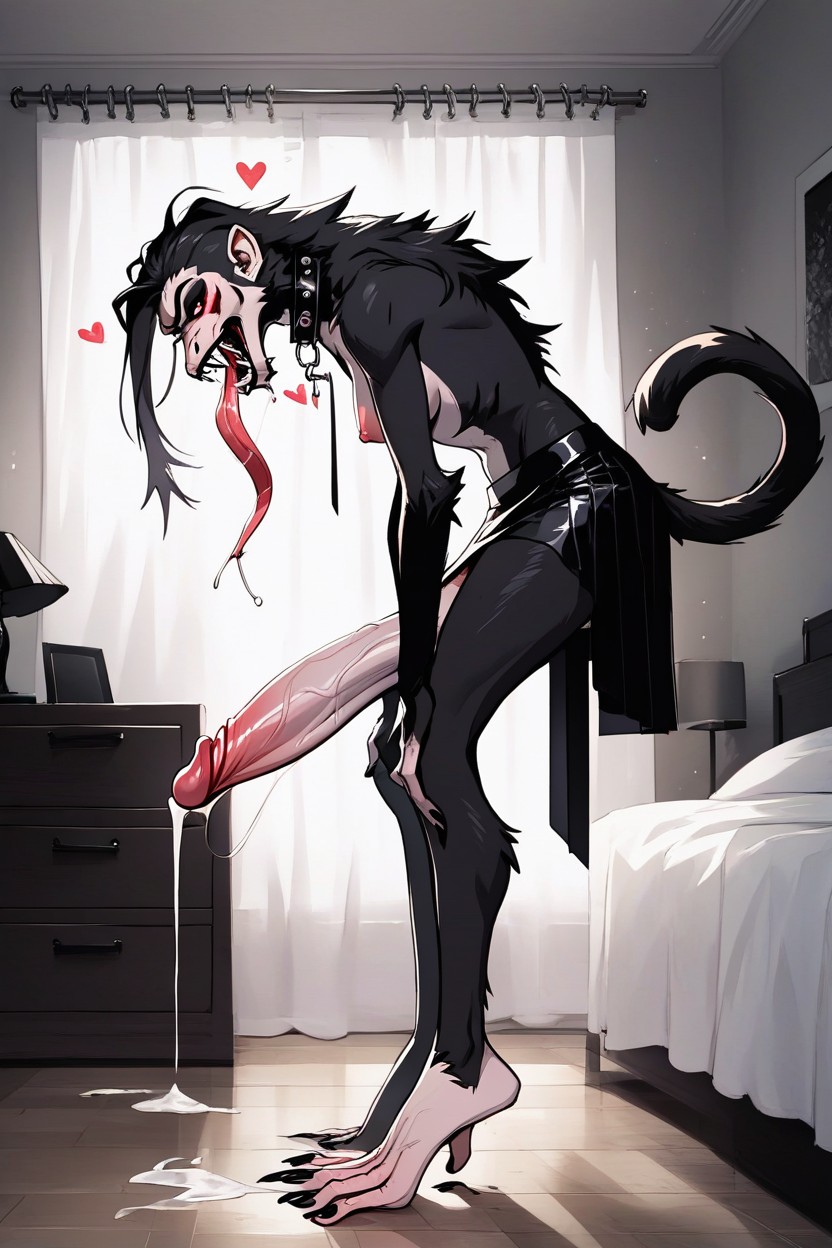 Legs Spread, Orgasm, Drool Furry AI Porn
