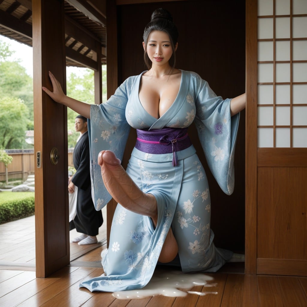 At The Doorway, Oversized Penis Bulge, Only Futa Women 쉬메일 AI 포르노