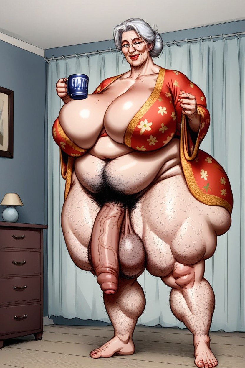 Hyper Fat Veiny Cock, Extreme Cellulite Hairy Feet Like A Hobbit, Giant Saggy Breasts AI Porn