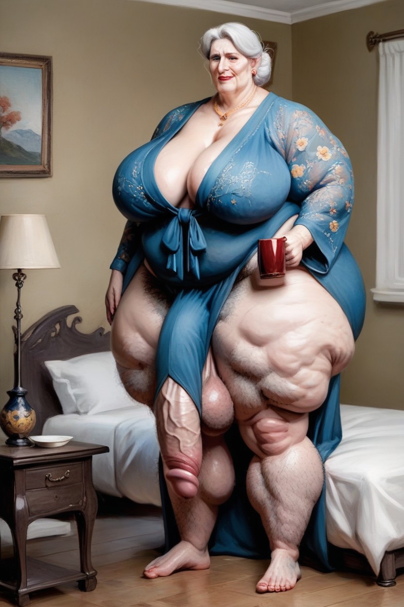 Gigantic Cock, Ssbbw Super Obese Woman, Bedroom AI Porn