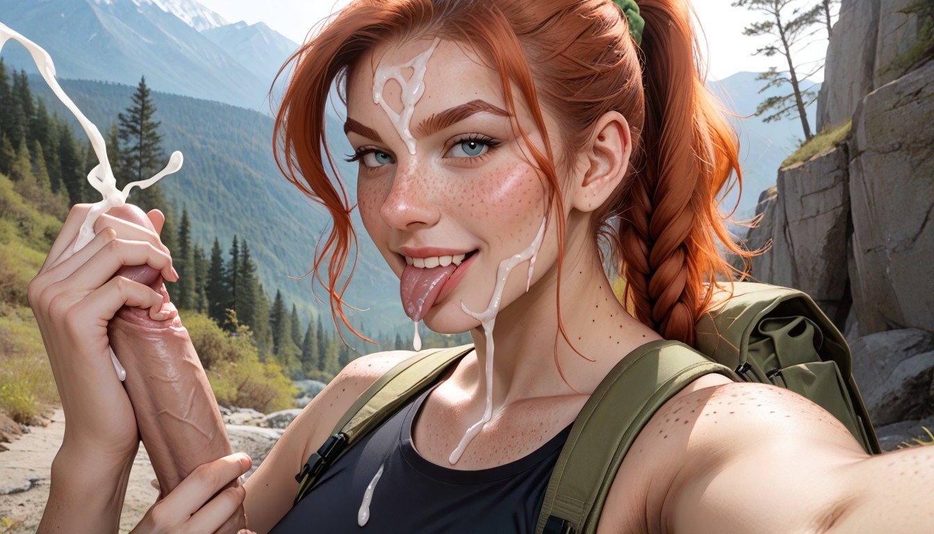 Pointy Nipples, Tight Belly, Blue Eyes AI Porn