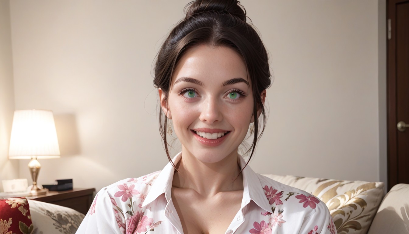 Cute, Couch, Holding Positive Pregnancy Test Hentai AI Porn