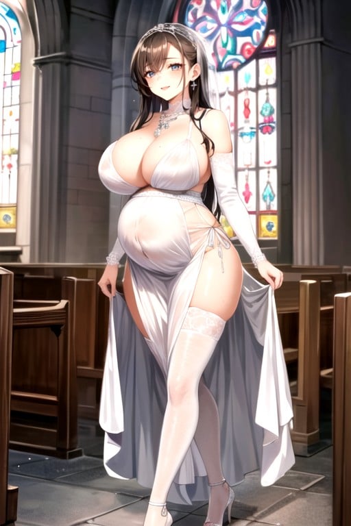 Full Body, Very Promicious Cleavage, Stunning Legs AI Porn