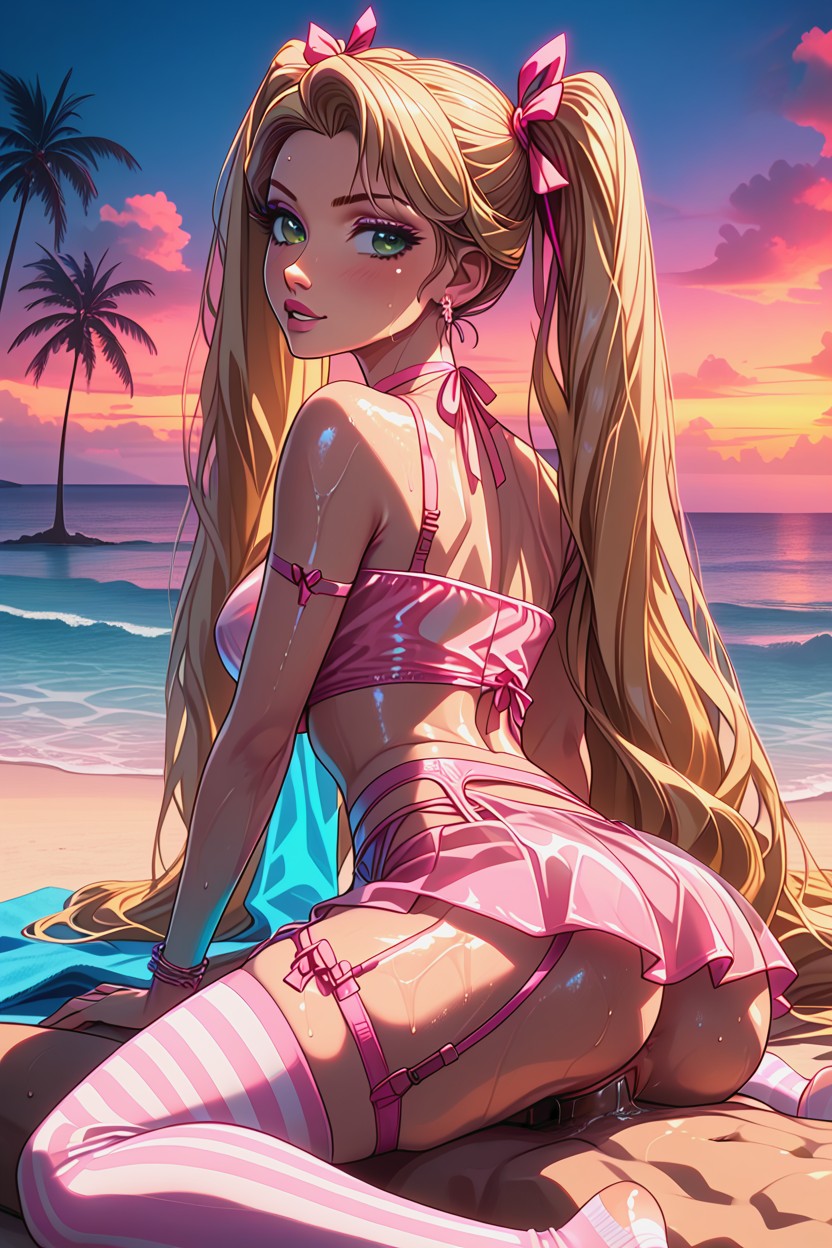 Squirt, Soaked Floor, Twintails AI Porn