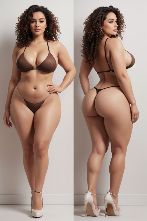 Waspe Waist, Full Body, Thighs Bigger Than Waist AI Porn