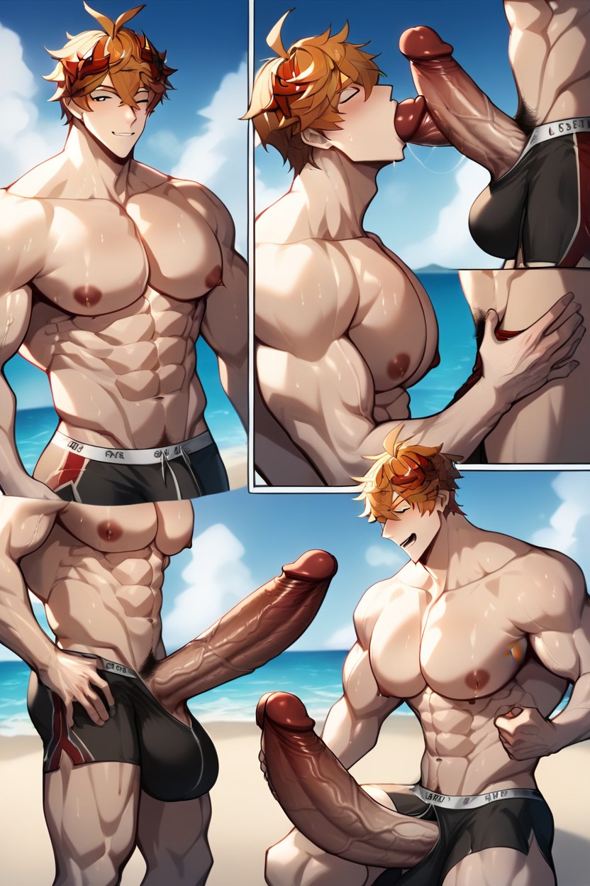 Huge Chest, Muscular Body, Sweaty AI同性戀黃片
