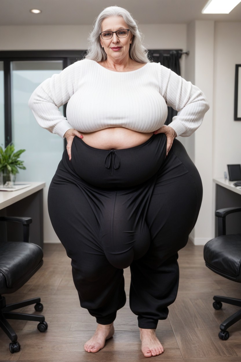 Office, Obese, Curly AI Porn