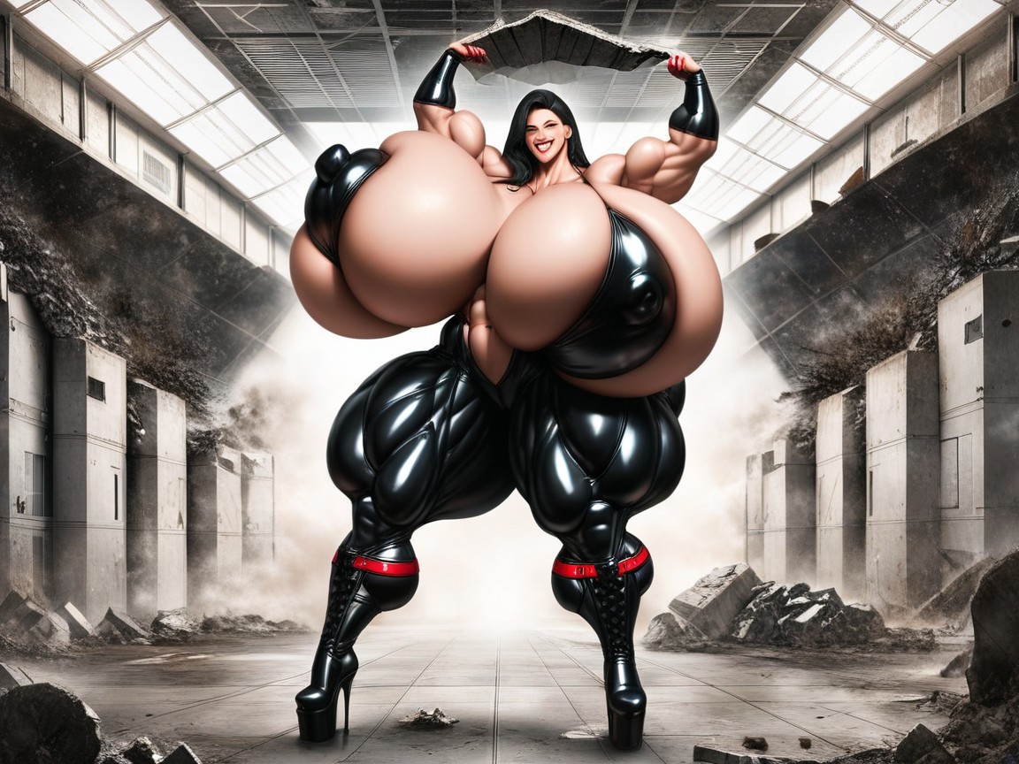 Big Breasts, Muscle Shoulders, Hyper Muscle AI Porn