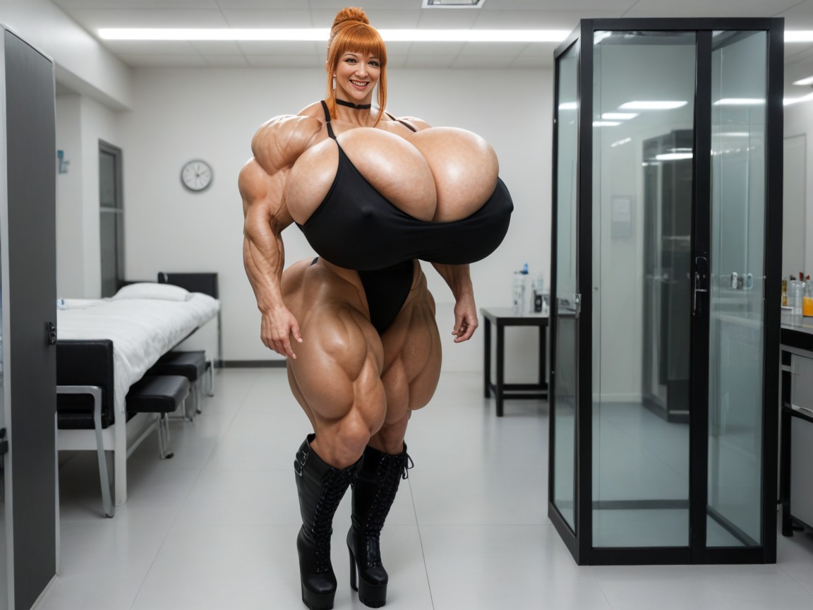 Ginger, Muscular Muscular Massive Muscles, Breast Expansion AI Porn