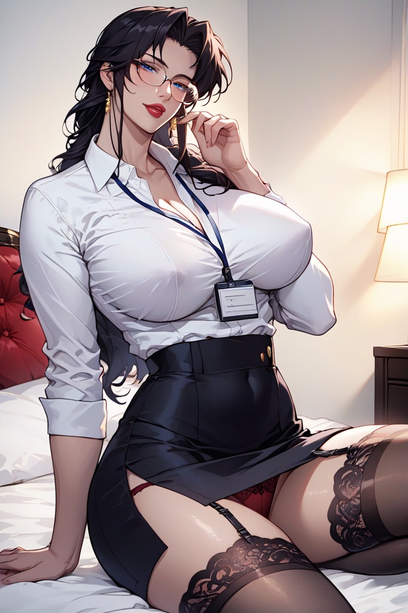 Maroon Lips, Sexy Pose For Photoshoot, Anatomy With Perfect Details Porno IA Hentai