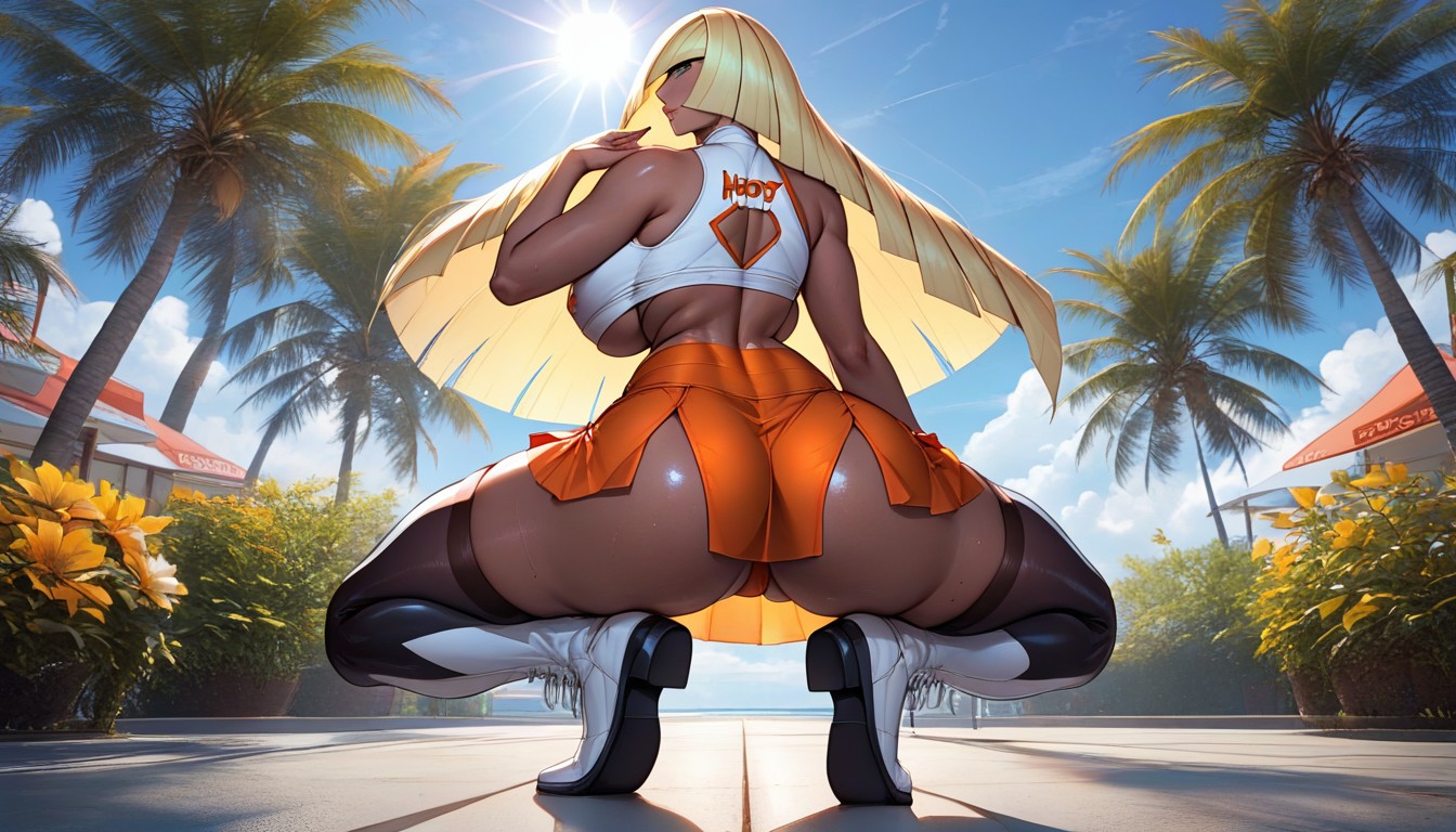 Body Stocking, Outdoor Sun And Blue Sky Background, Big Areola Hentai IA