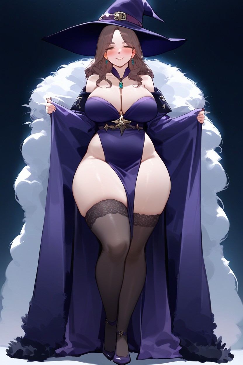 Wizard Hat, Fur Coat, Dot Nose Porno IA Hentai