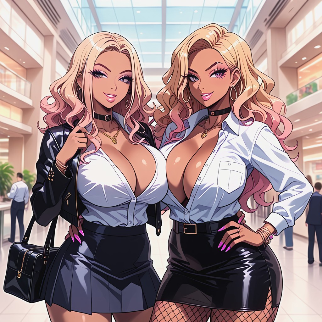 Hand On Hip, Open Shirt, Varsity Jacket Hentai IA