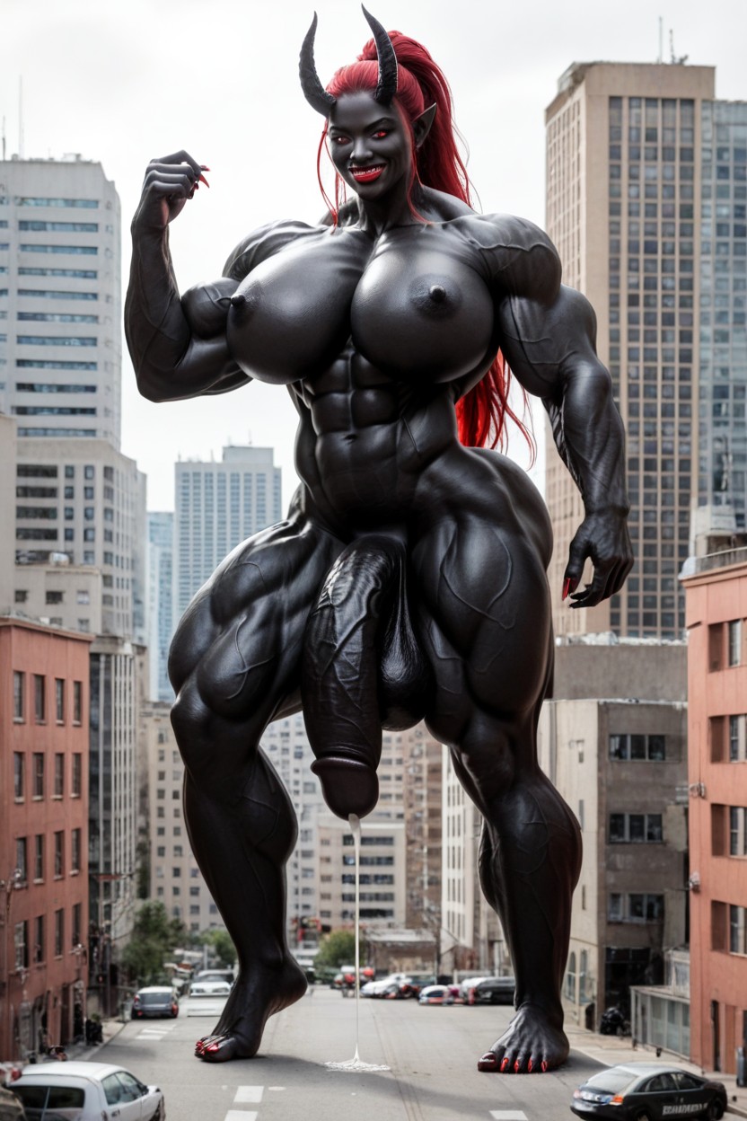 Toned Muscles, Ultra Muscular, Macro Giantess Porno IA transsexuelle