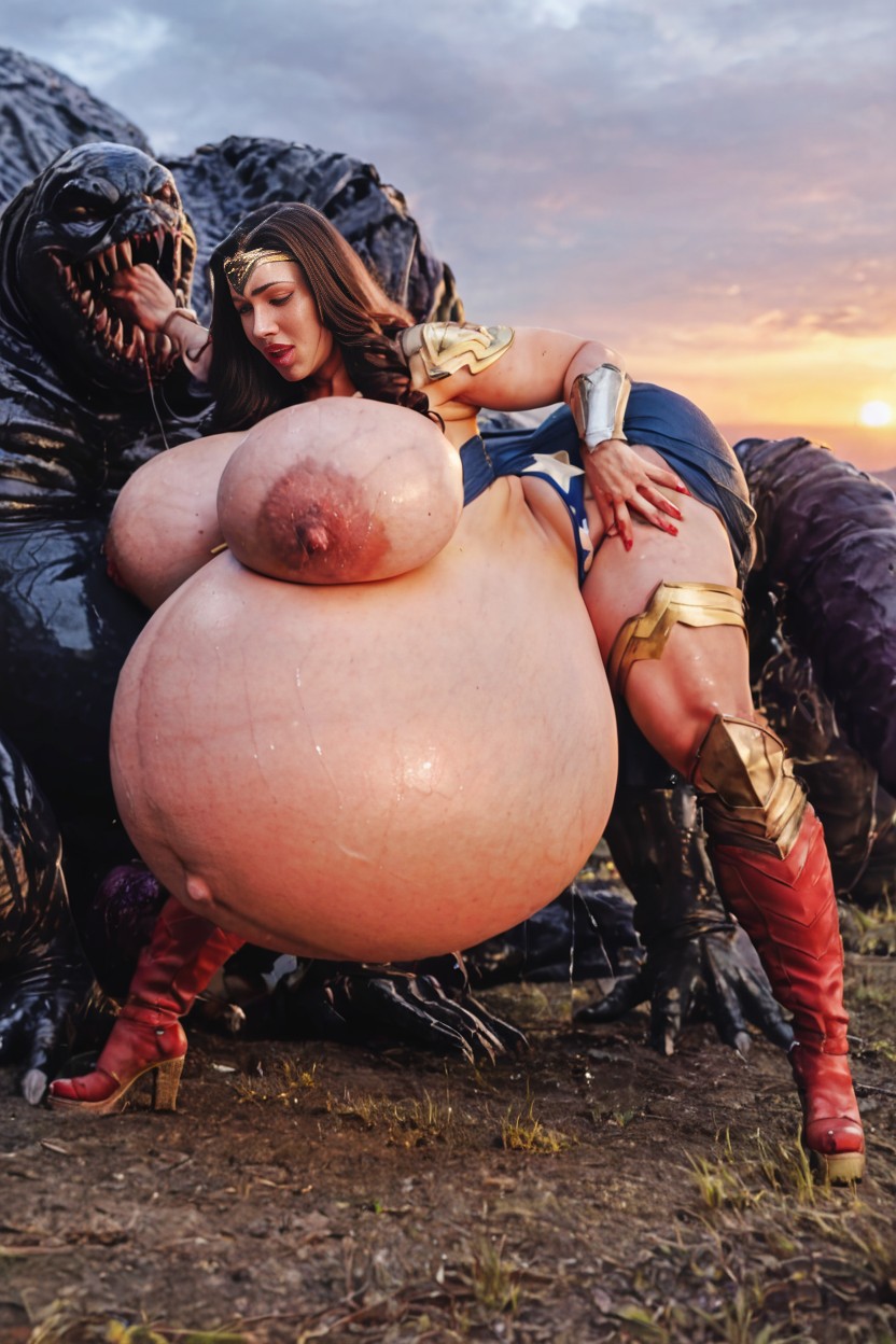 Ovipositor, Breast Expansion, Massive Translucent Purple Ovipositor Sex AI Porn