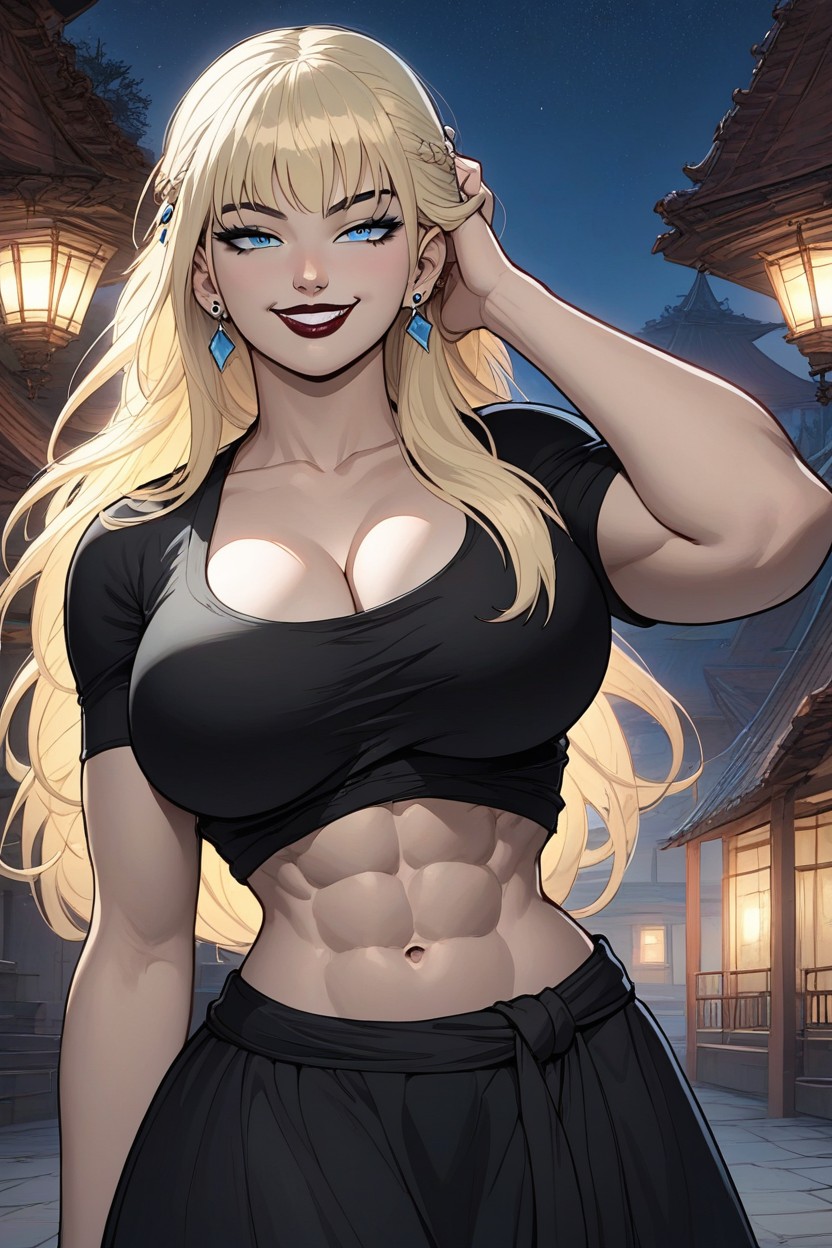 Lewdua Style, Black Dress, Goth Hentai AI Porn