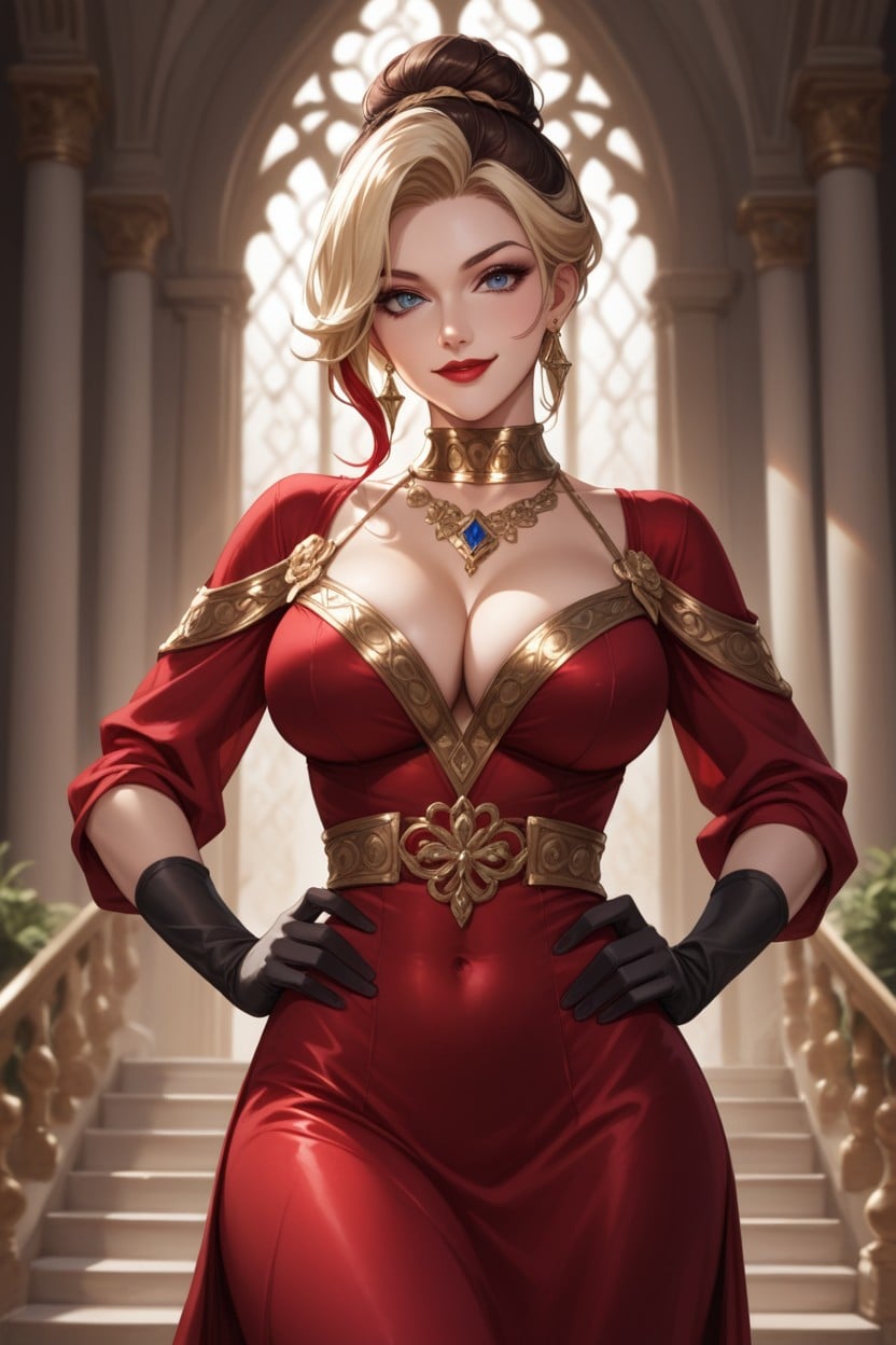 Belgian, Dynamic Pose, Gold Earrings AI Porn