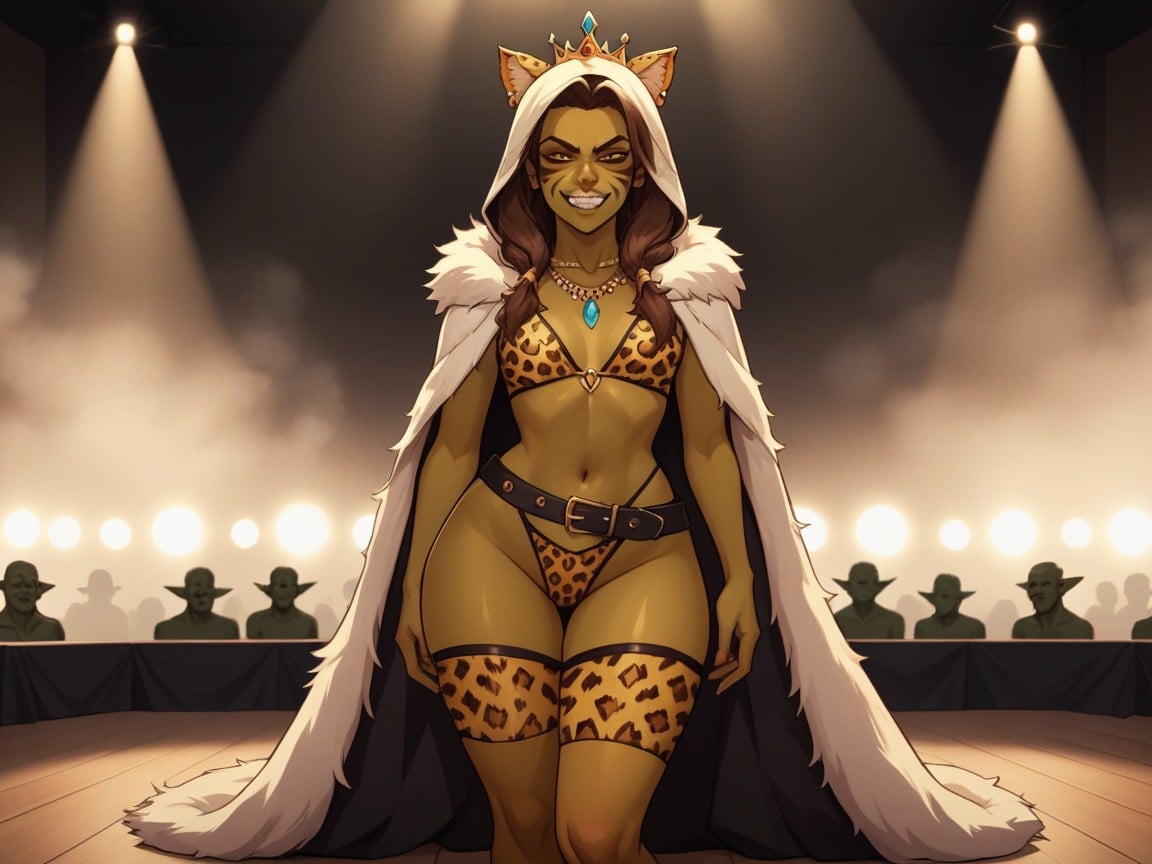 Latina Woman, Goblins In Background, Afterimage 라틴 AI 야짤