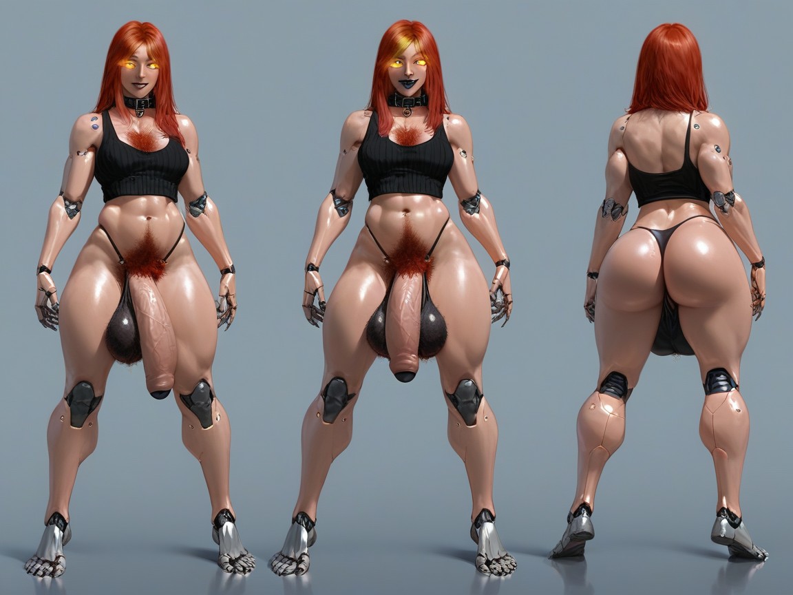 Belts, Robot, Robotic Cock Porno IA Hentai