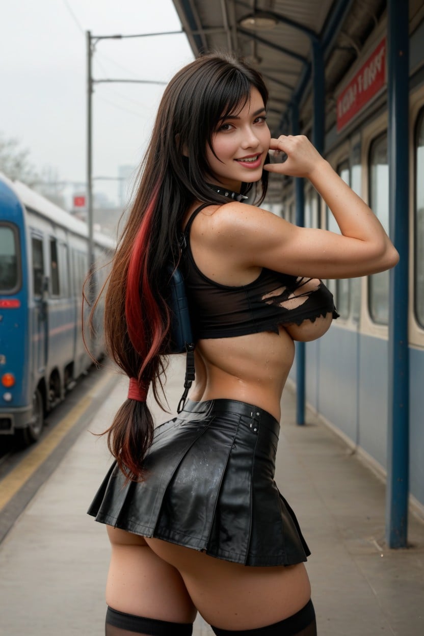 Black Tape On Nipples, Horny, Breasts Larger Than Head Porno IA