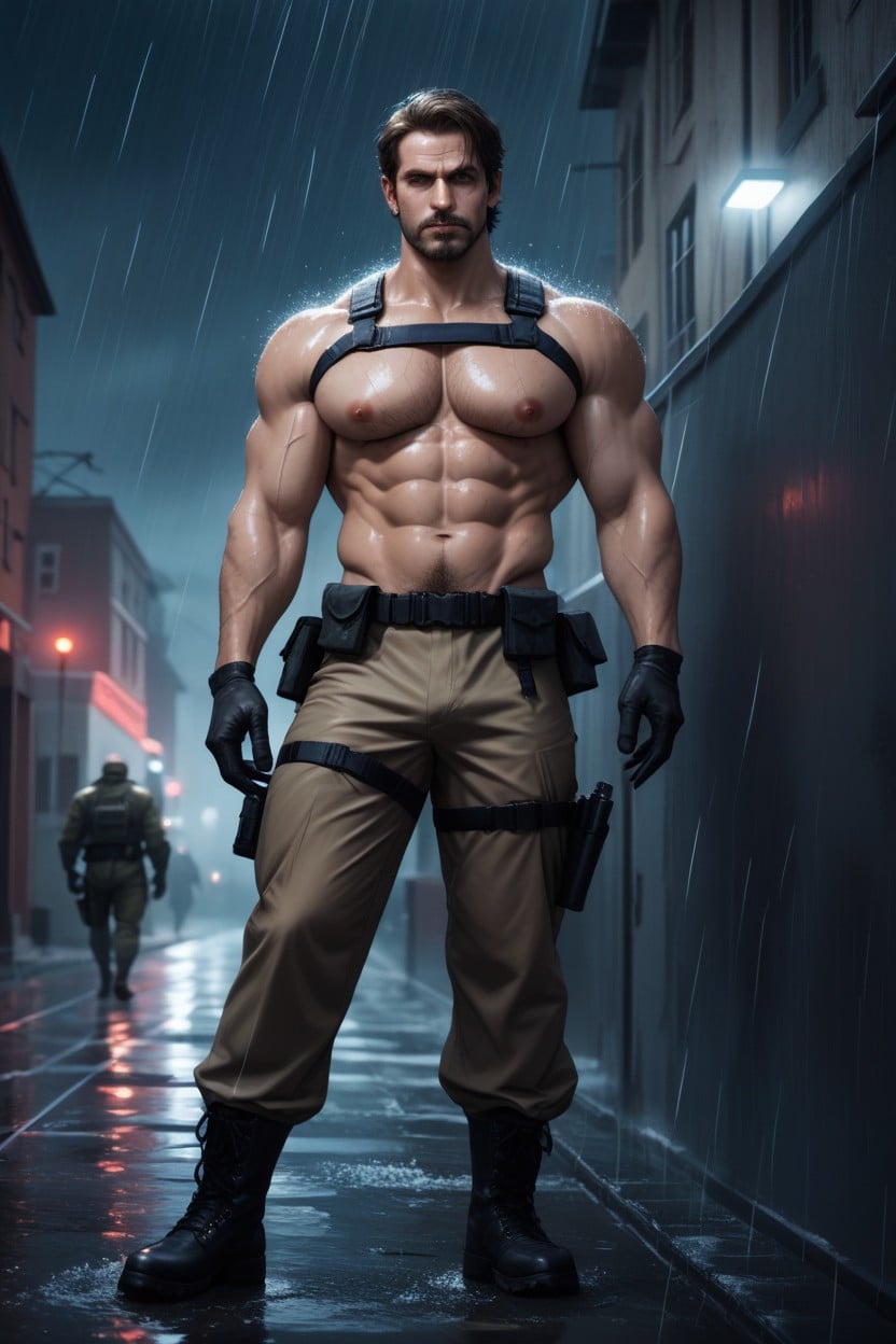 Muscular Build, Wind, Full Body AI同性戀黃片