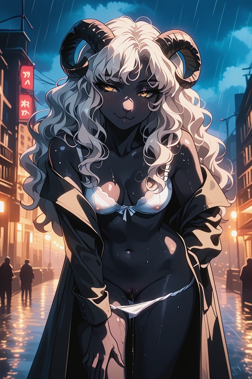 Hard Nipples, Wet Clothes, Night Furry AI Porn