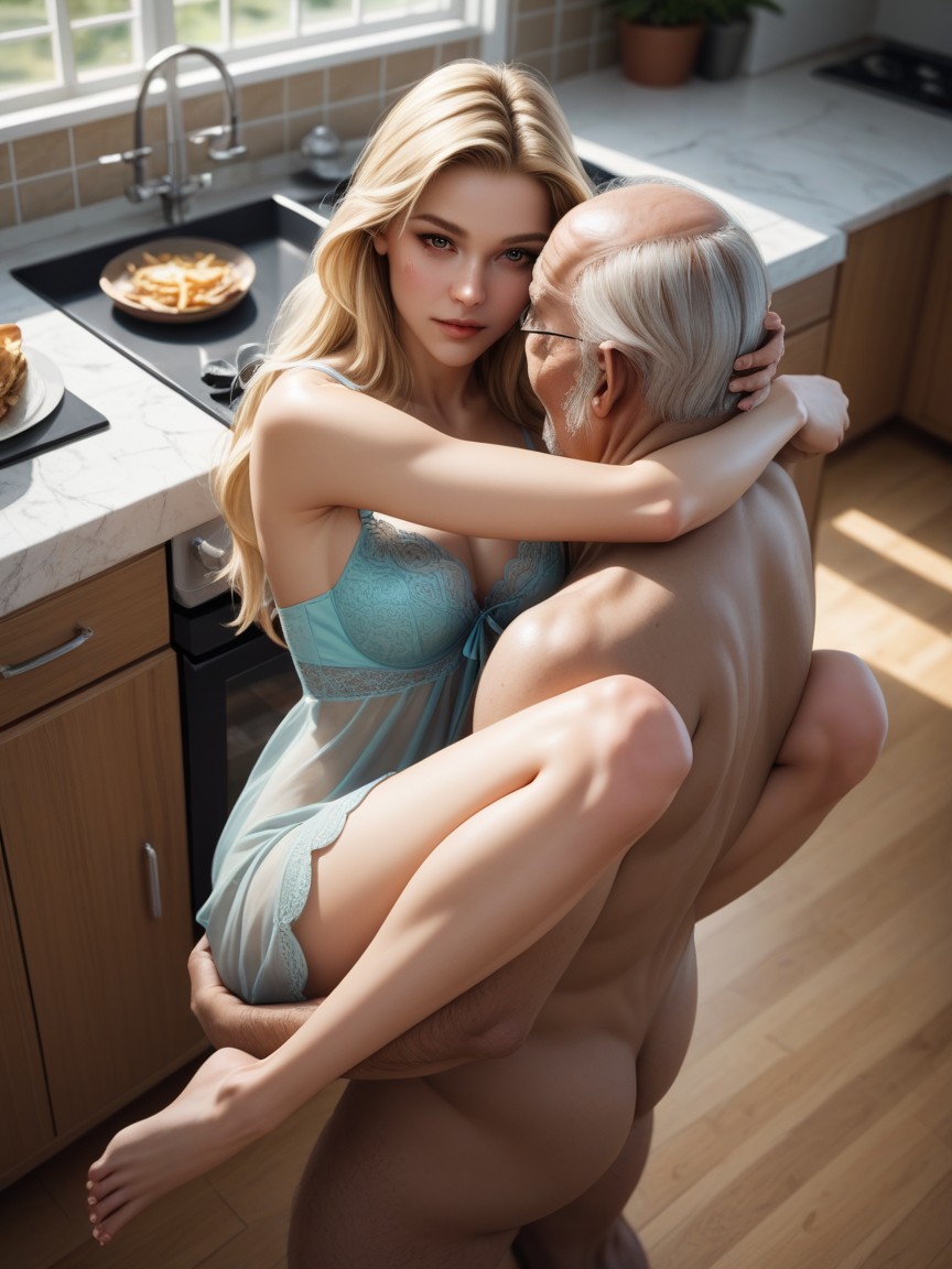 Sucking Breast, Leg Lock Hugging, Feet AI Porn