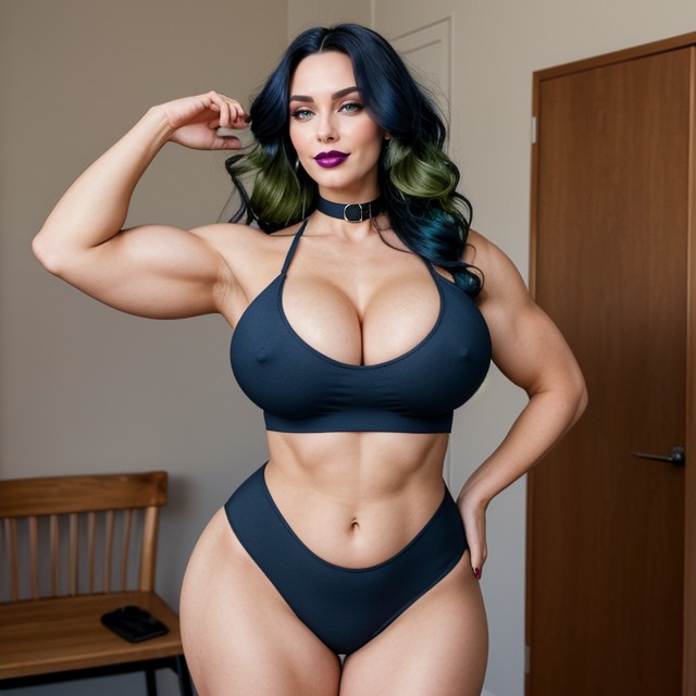 Extremely Large Steroid Arms, Modelando, Cuerpo Completo Porno IA