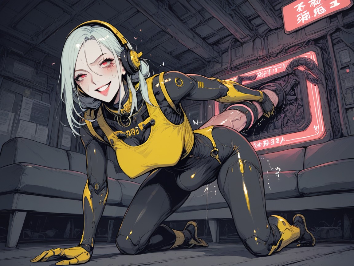 Khd, Robotic Tentacles Cock Cables Attacking, Lazo Para El Cabello Hentai IA
