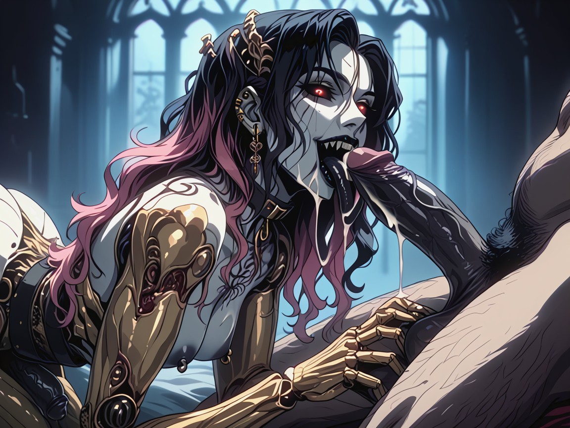 Long Tongue, Black Pussy, Horror Hentai AI Porn