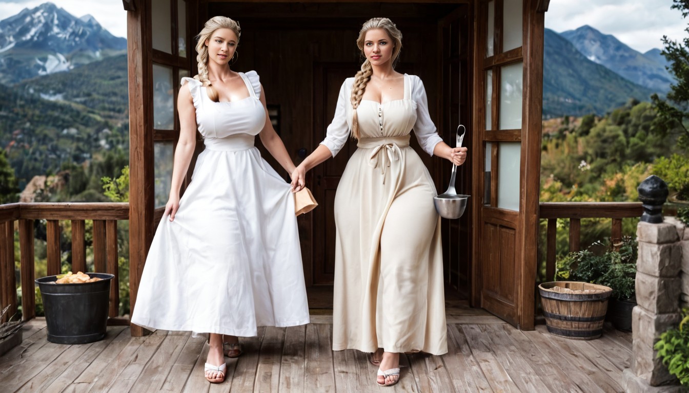 Far Modeling, Full Body, Blonde Hair AI Porn