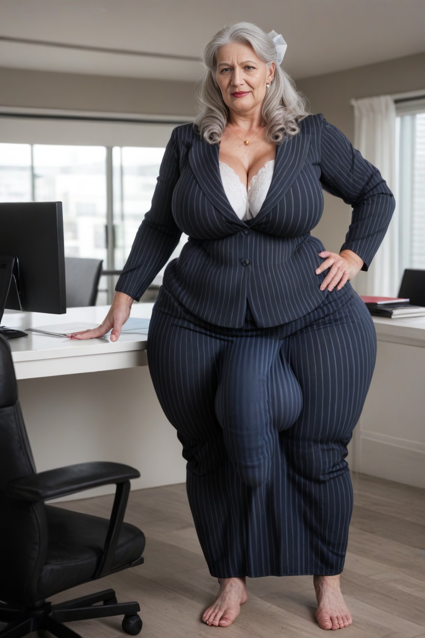 Plump Lips, 60+, Gigantic Saggy Breast AI Porn