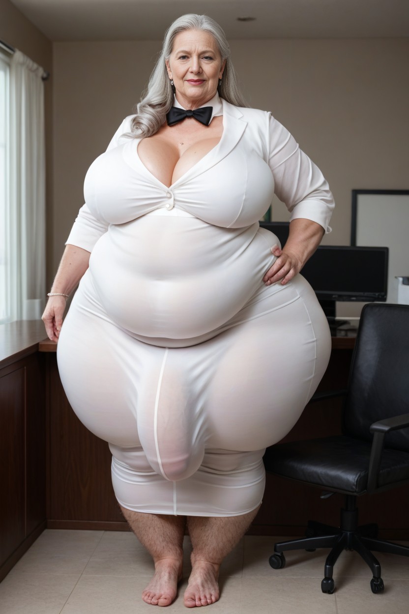 Curly, Gigantic Ass, Large Long Bulge Through Clothing AI Porn