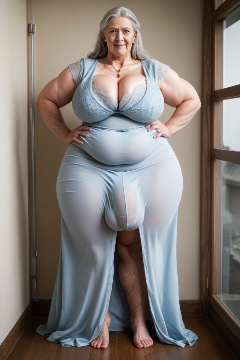 Large Long Bulge Through Clothing, Large Breast, Thick Thight AI Porn