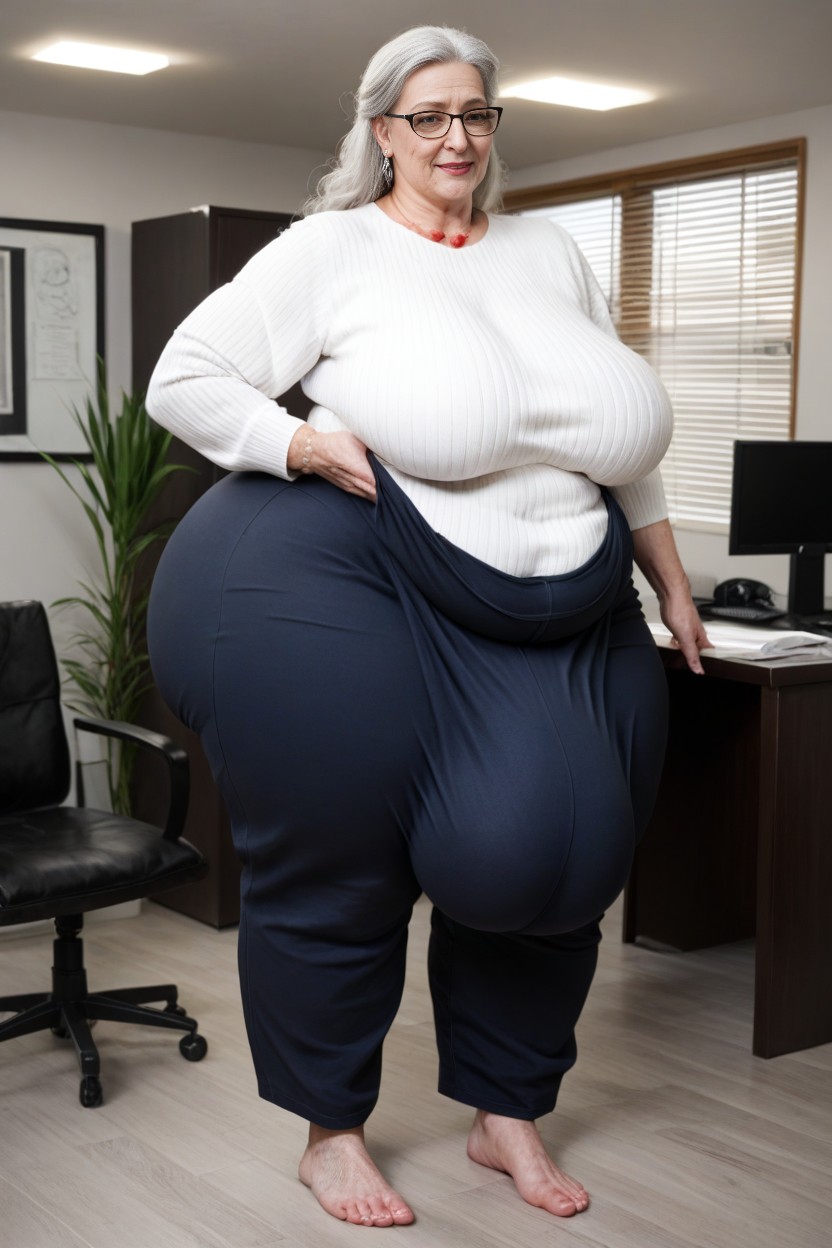 Hairy Man Arms Massive Huge Flaccid Hyper Bulge, Gigantic Ass, Plump Lips AI Porn