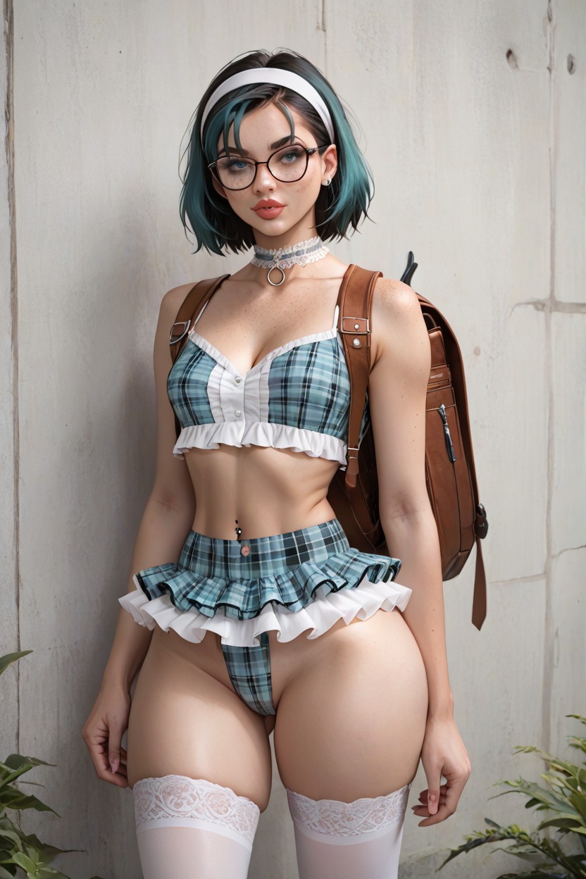 Sucked In Stomach, Looking At Viewer, Narrowshoulders AI Porn