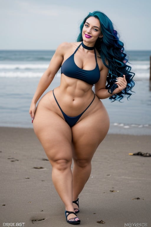 Front View, Botox Lips, Extremely Long Legs AI Porn