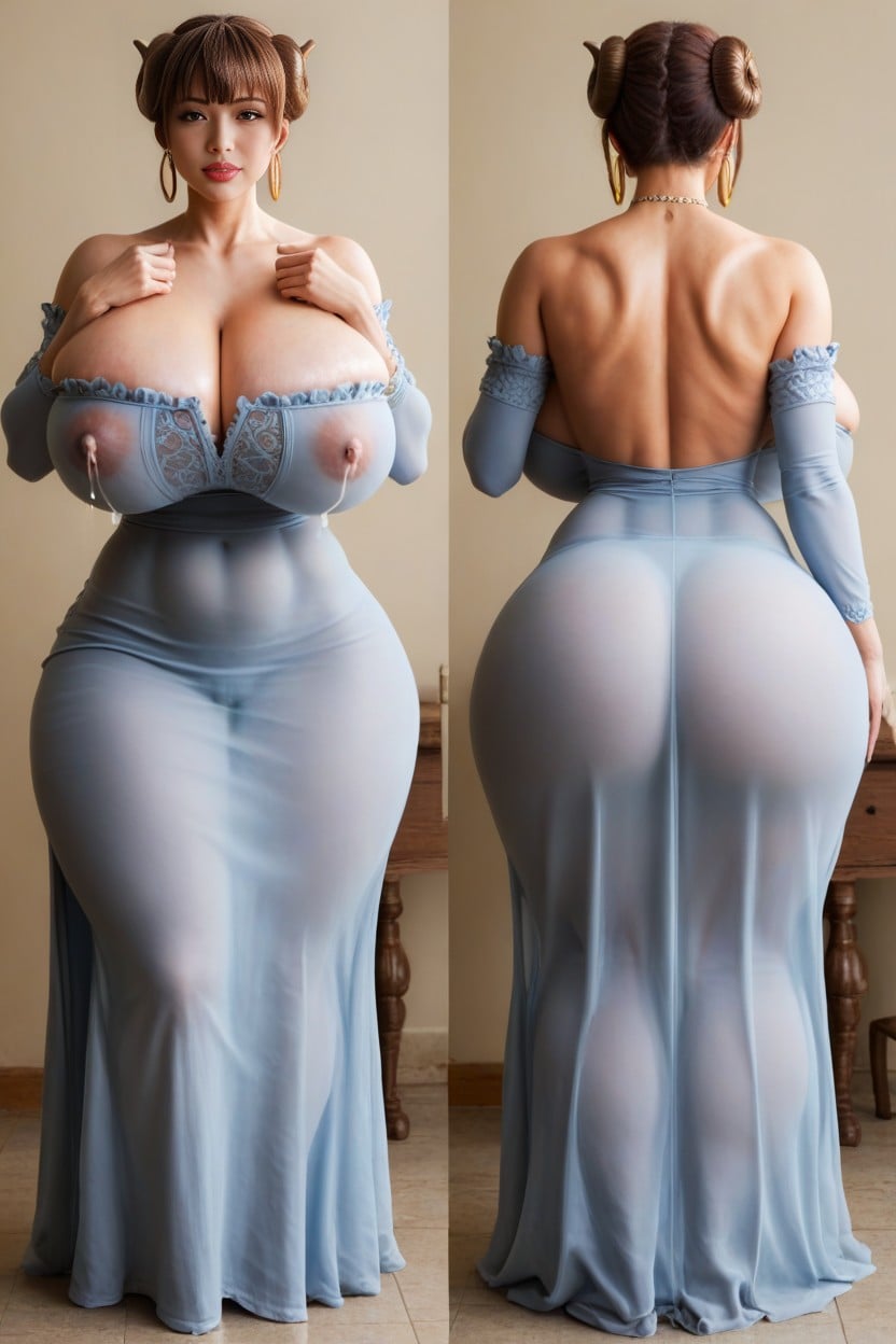 Big Lips, Lactating Breasts, Extremely Waist AI Porn