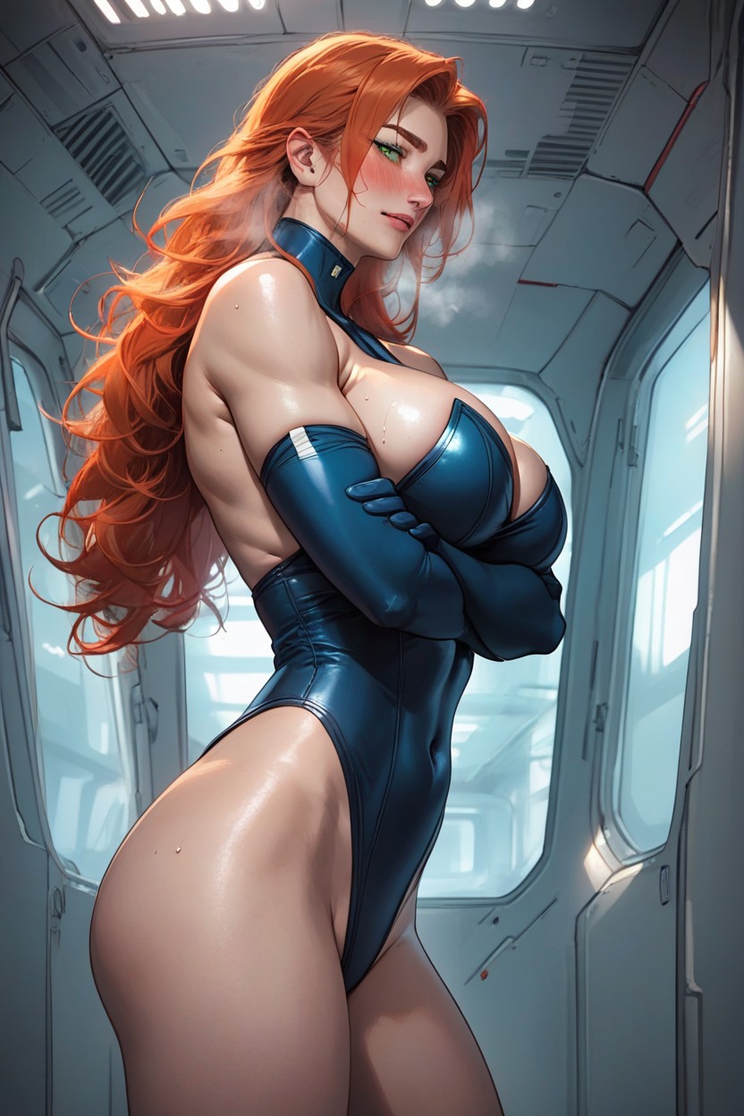 Perfect Eyes, Ginger Skin, Hyperrealistic Hentai AI Porn