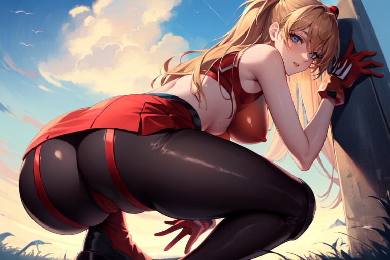 Beautiful Back Line And Glamorous Plump Buttocks, Soryuasukalangleyevangelion Anima, Gorgeous And Beautiful Face Hentai AI Porn