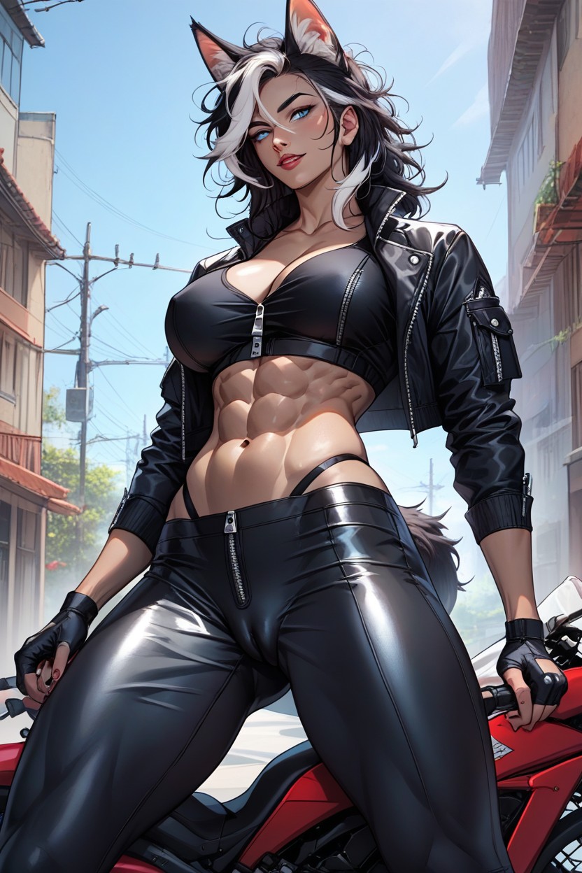 Seductive Eyes, Bare Midriff, Toned Body Hentai AI Porn