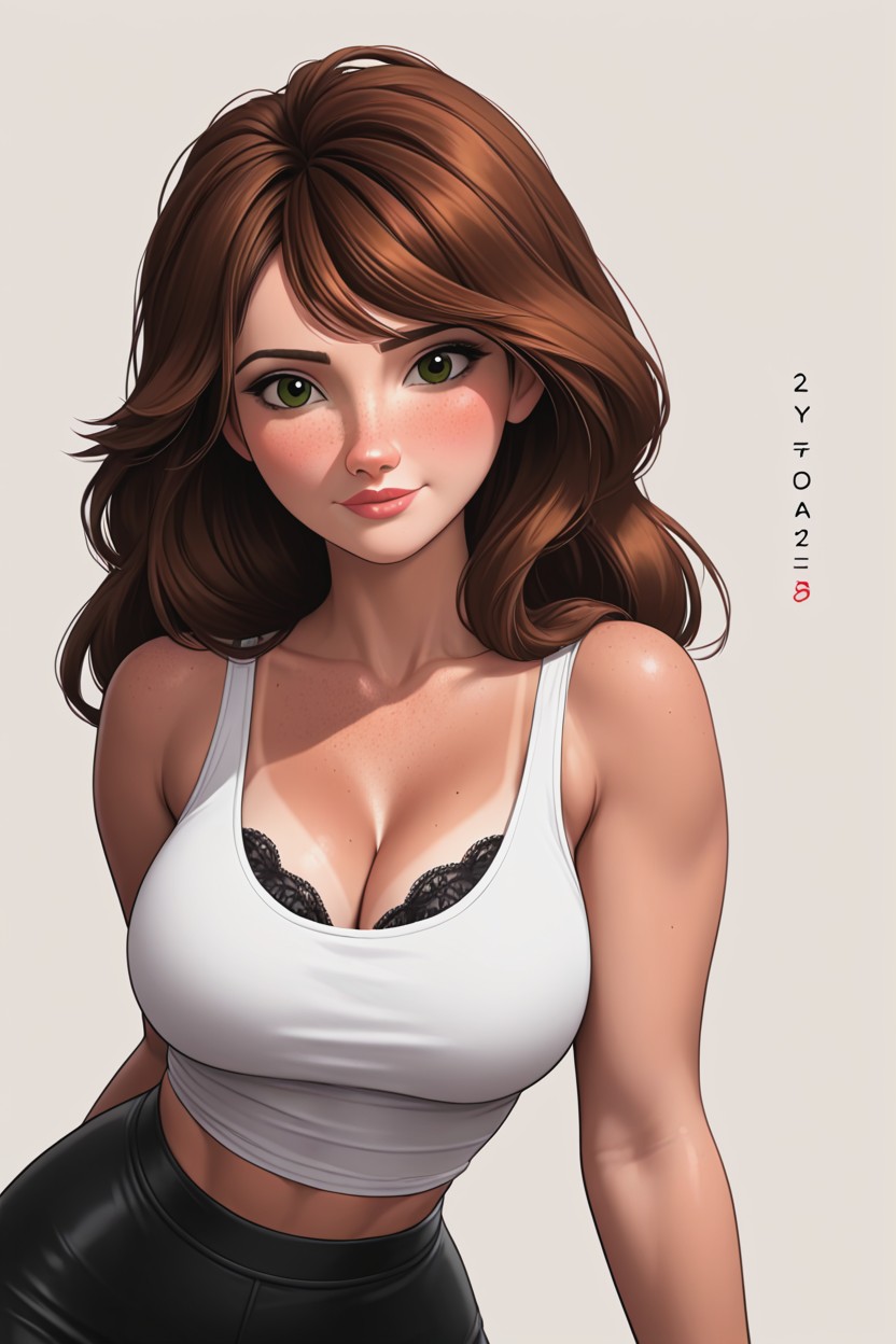 Medium Breast, Lip Filler, Bangs AI Porn