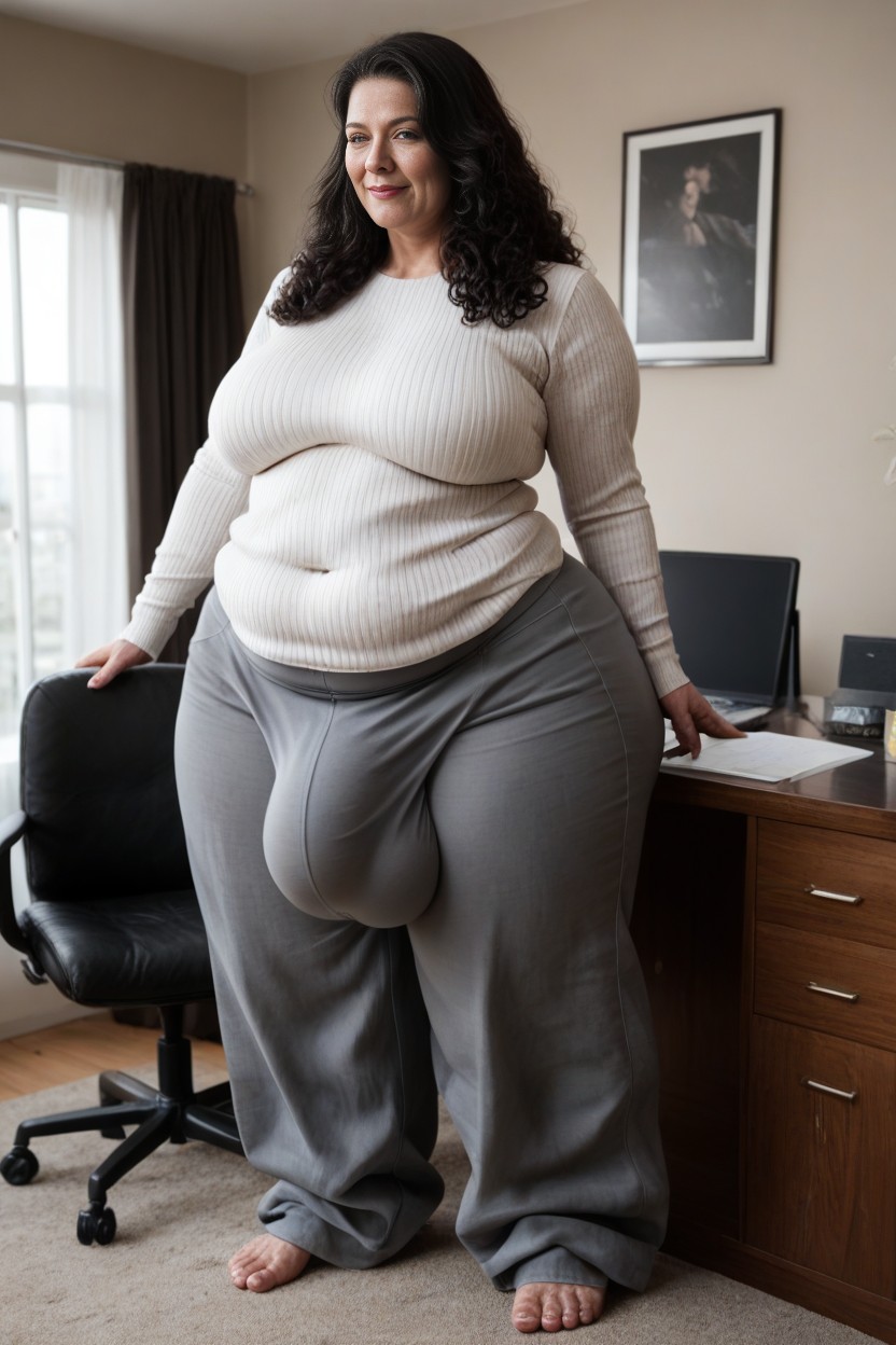 Sweater, 60+, 1 Person AI Porn