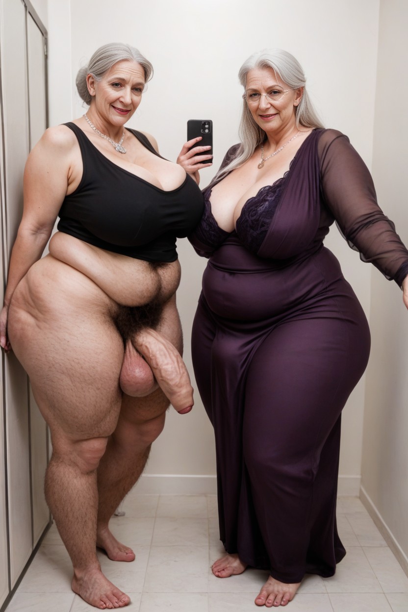 Transgénero, Hyper Pubic Hair, Sourire Porno IA