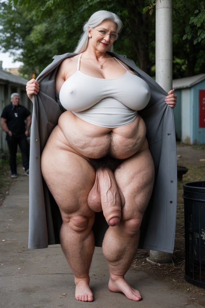 Hyper Saggy Balls, Extreme Cellulite, Impossibly Large Ass AI Porn