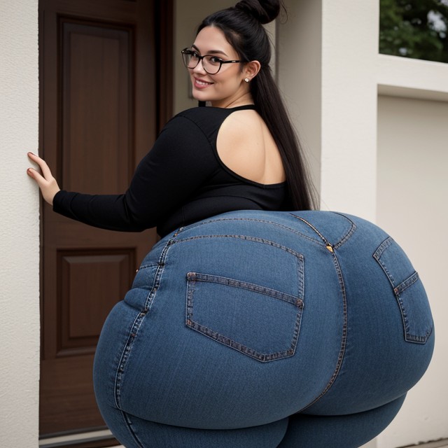 Corps Entier, Yeux Bleus, Enormous Massive Wide Hips Porno IA