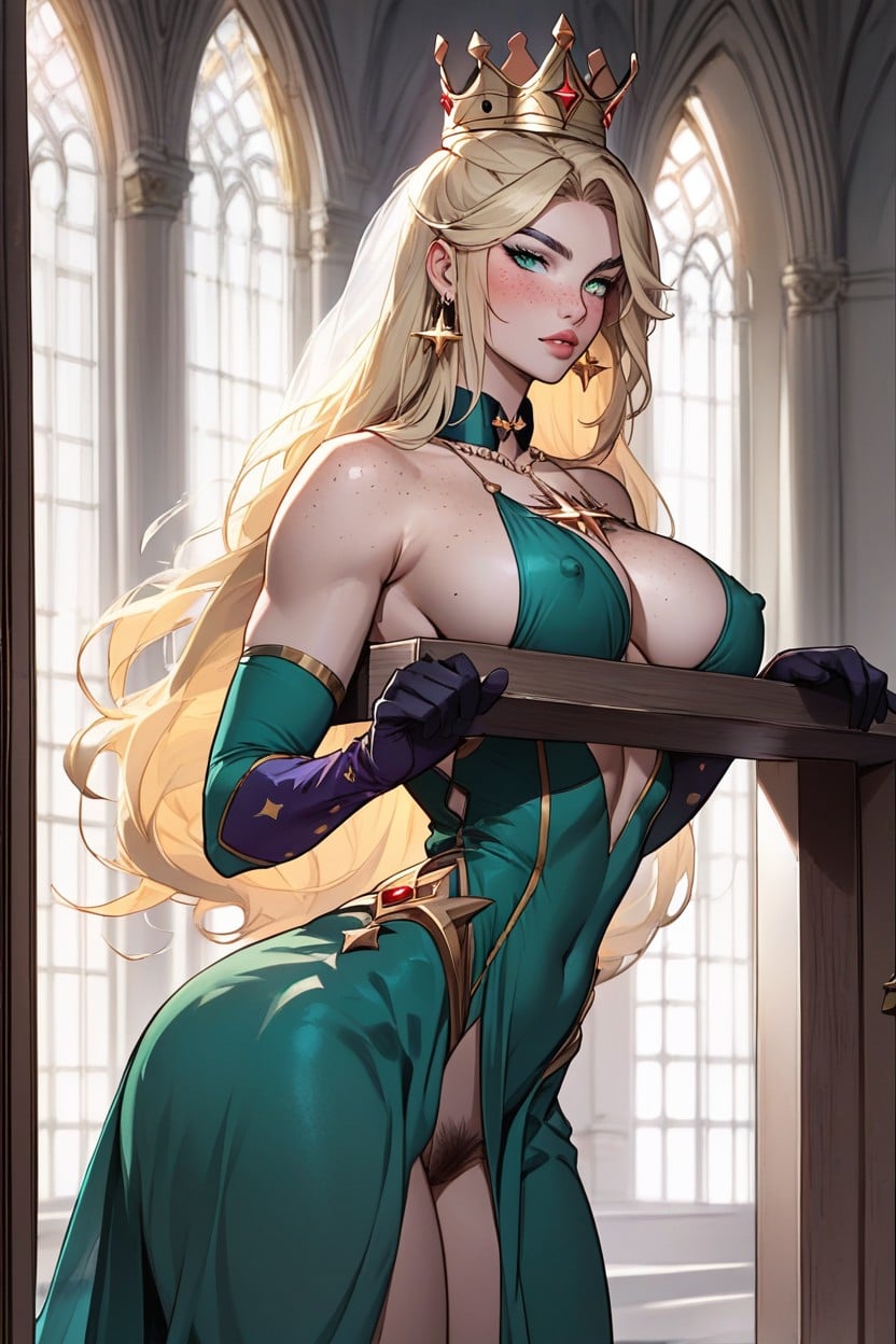 Blonde, Mona, Phat Thighs AI 포르노