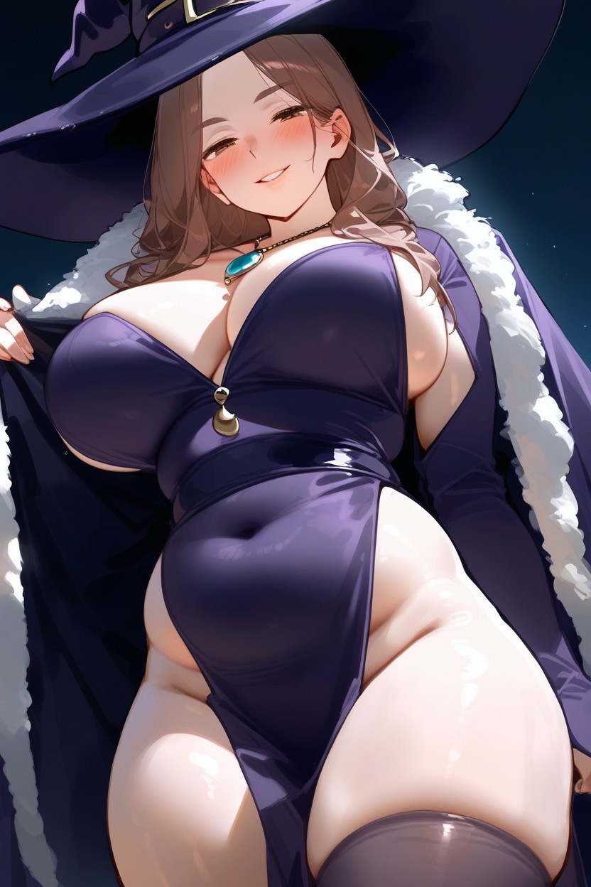 Sleeves, Long Hair, Posing Shyly Hentai AI Porn
