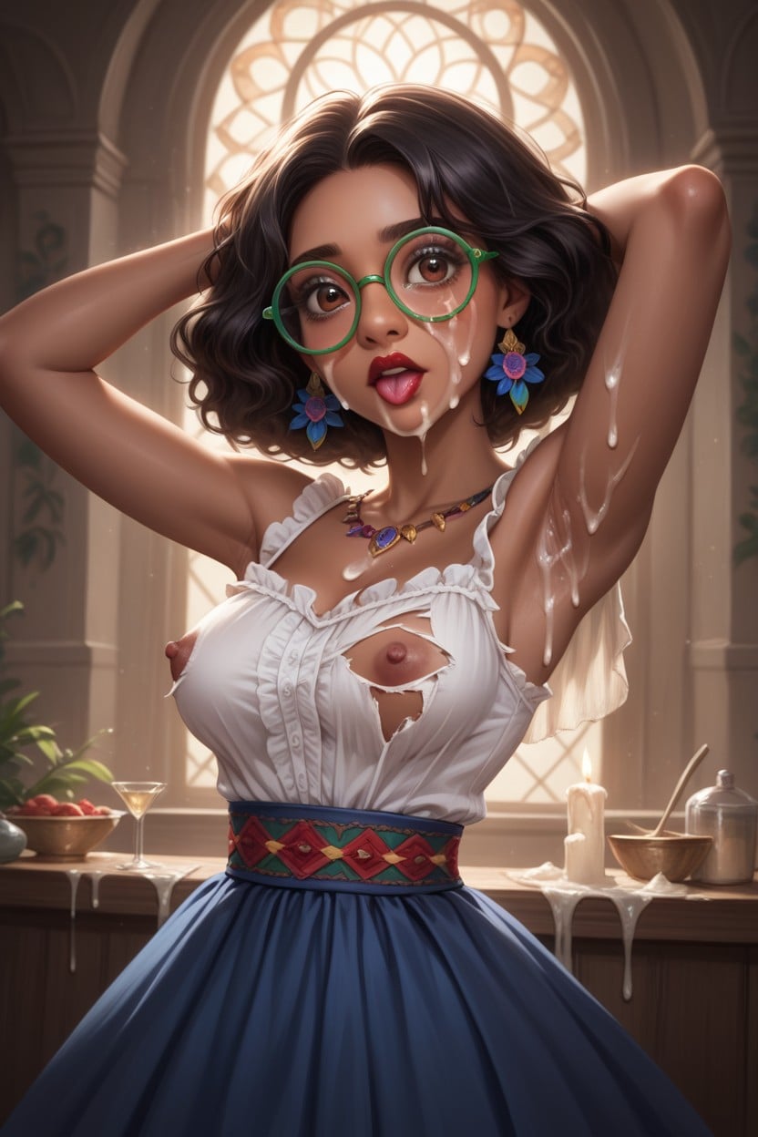 Close Up, Cum, Very Large Oversized Round Eyes Hentai AI Porn